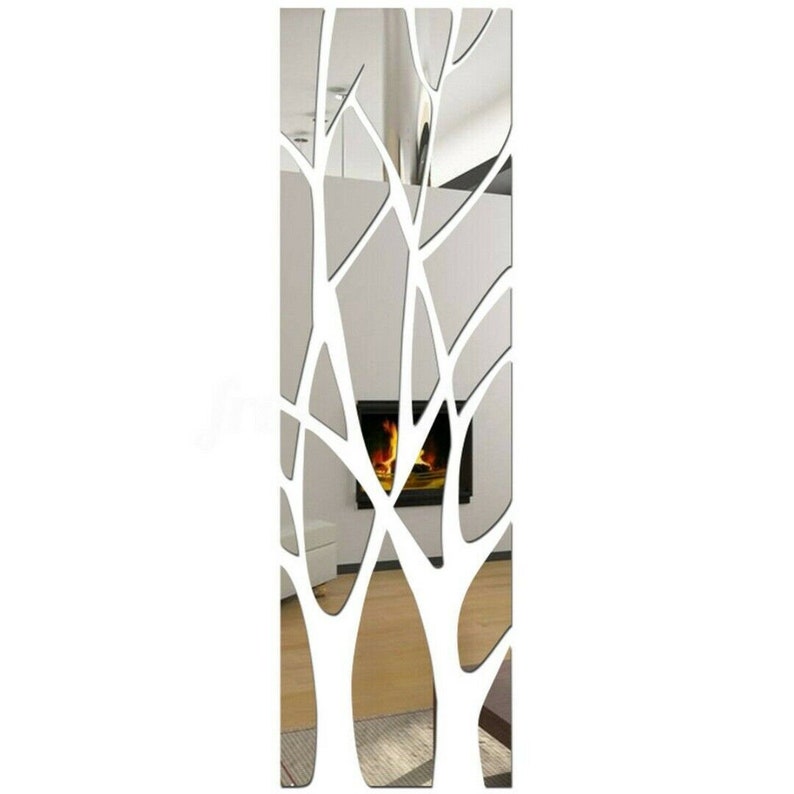 3D Mirror Tree Art Removable Wall Sticker Acrylic Mural Decal Etsy