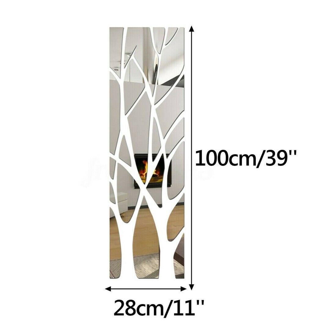 SALE 3D Mirror Tree / Mirror wall decor Art Removable Wall Etsy