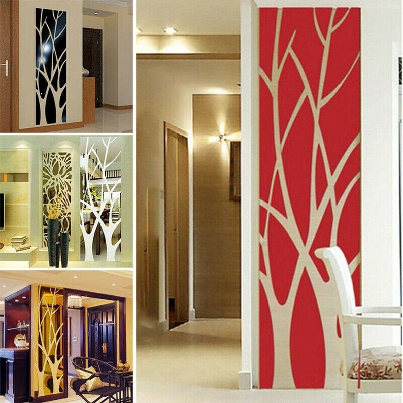 3D Mirror Tree Art Removable Wall Sticker Acrylic Mural Decal Etsy