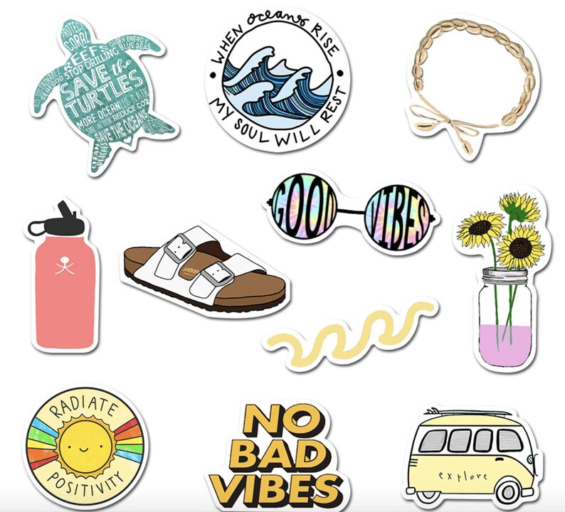 35PCS VSCO Cute Waterproof Sticker Pack for Car Skateboard - Etsy