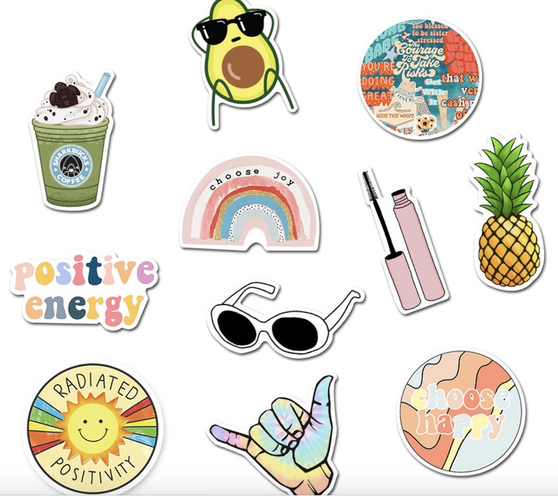 35PCS VSCO Cute Waterproof Sticker Pack for Car Skateboard - Etsy