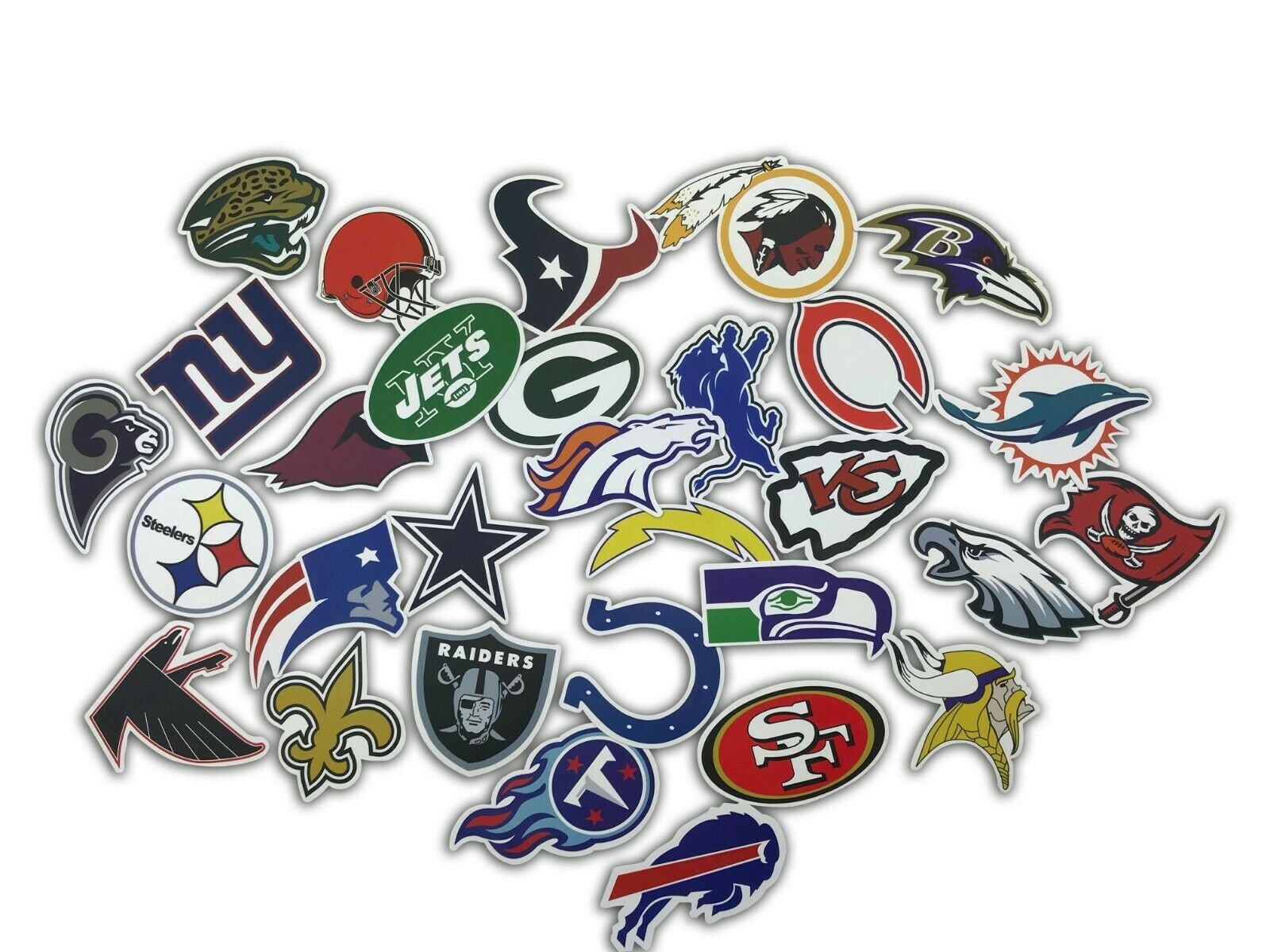 31 NFL Teams logo Decal Stickers Stickers Vinyl Laptop Luggage Etsy