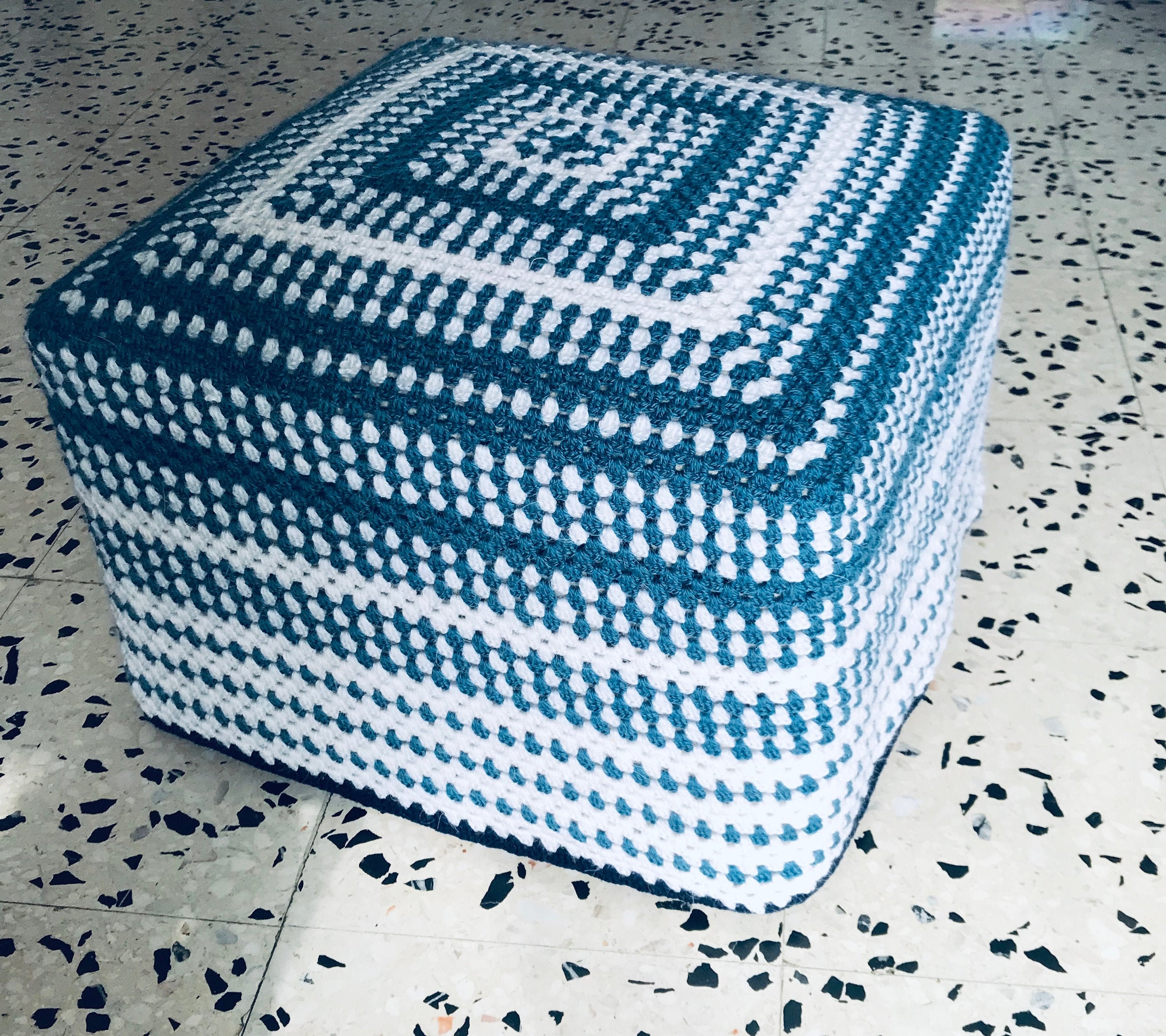 Housse de Pouf Vintage