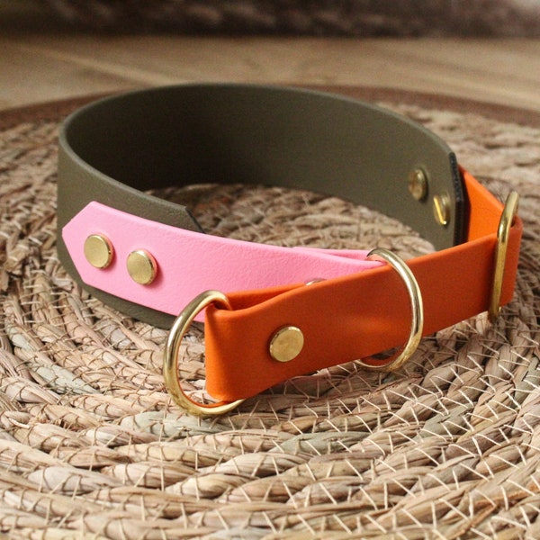 Pull stop collar made of Biothane 3 colors, 38 mm wide