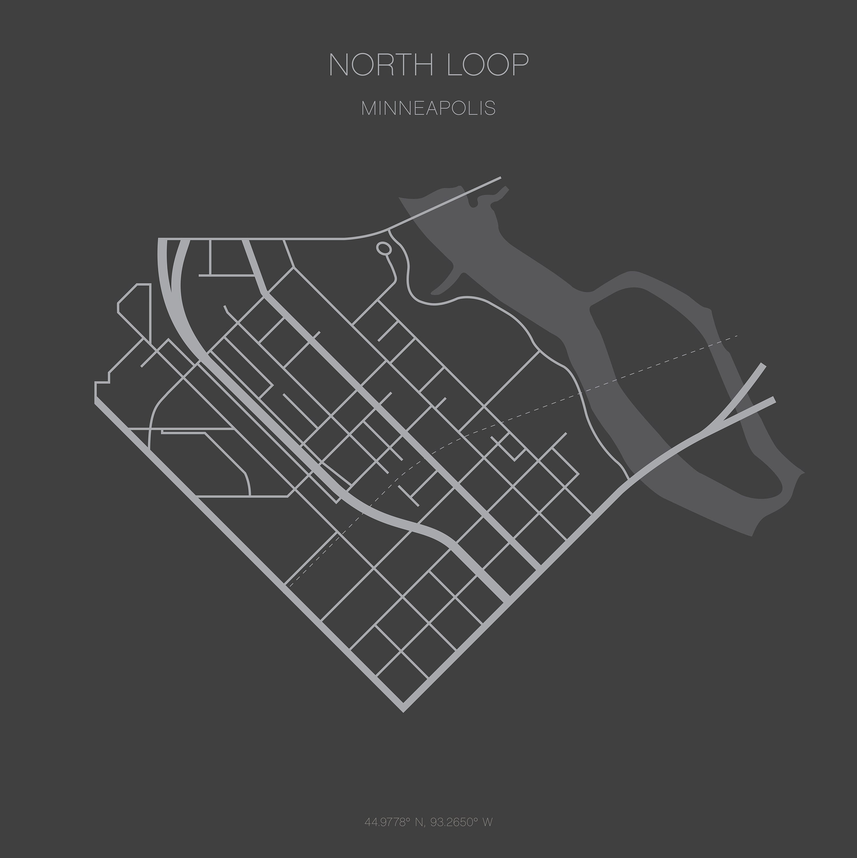 North Loop Minneapolis Map Etsy