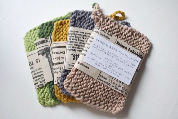Zero waste dishcloth, Plastic free machine washable dish washing cloth, Eco friendly products, Zero waste gift, SET OF 2