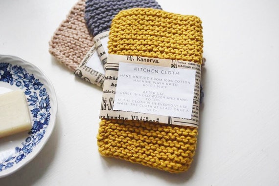 Zero waste washcloths, Eco friendly kitchen cloths, Knitted dishcloths, Eco friendly dish rags, Reusable cleaning cloths, Zero waste gift