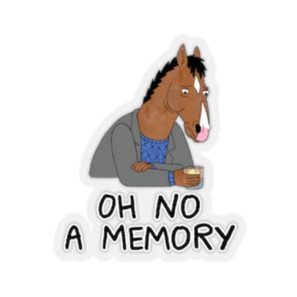 Bojack Horseman Stickers, Custom monogram sticker, Monogram Sticker, Funny Meme Sticker, Funny horse sticker, Funny laptop sticker