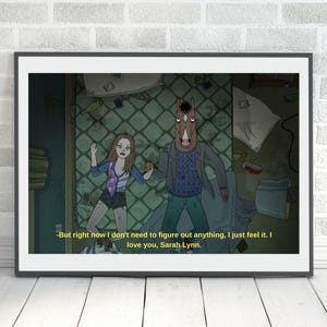 Póster imprimible de BoJack / Decoración de pared con diseño de un fan de Sad Horse / Descarga digital JPG / Imprimible de cultura pop para el hogar o la oficina