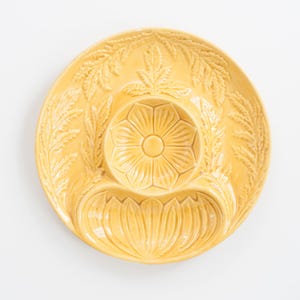 Vintage Mustard Serving Plate