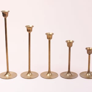 Brass Candlestick Set of 5