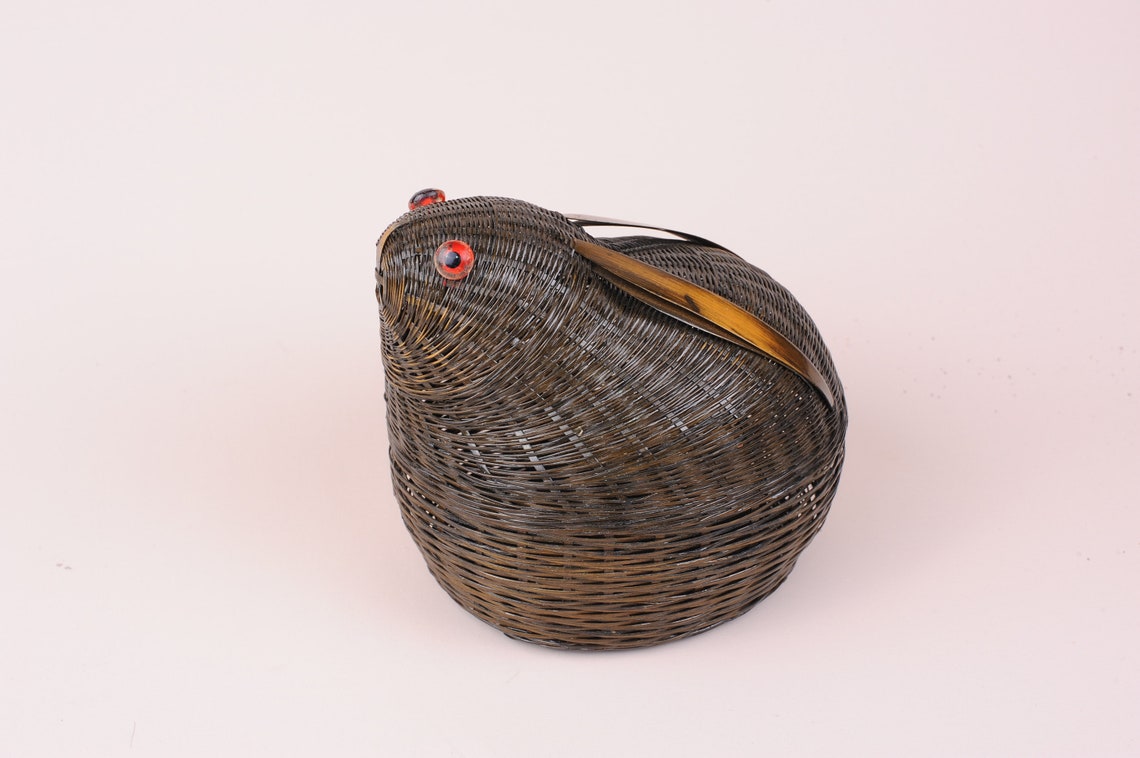 Walnut Ridge Rabbit Basket Mid Century Rabbit Basket - Etsy
