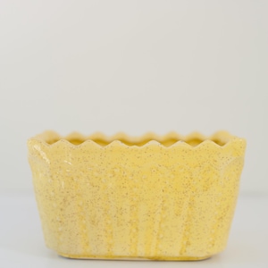 Vintage Yellow Speckled Planter