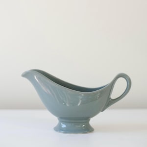 Vintage Grey/ Blue Gravy Boat
