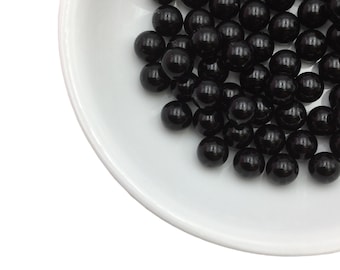 Boba Pearl Undrilled Beads 8mm, 20 grams in a bag