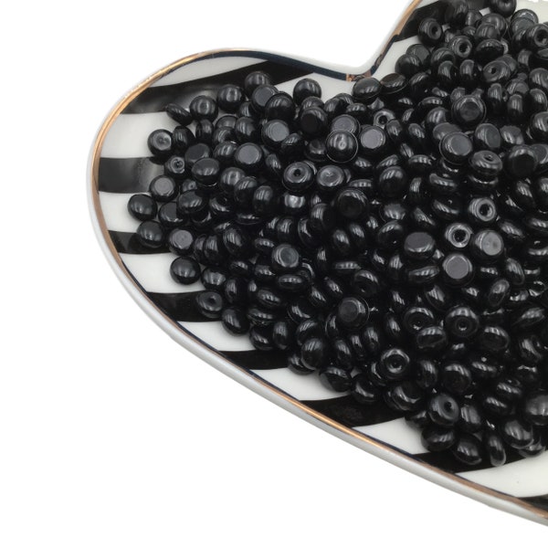 100g Black Fishbowl Beads, Beads for Crunchy Slime, Slushie Beads for Slime, Slime Supplies - 3349
