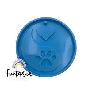 Dog Paw Yin and Yang Silicone Mold, Shiny Mold, Silicone Molds for Epoxy Crafts, Resin Craft Molds, Epoxy Resin Jewelry Making Supplies
