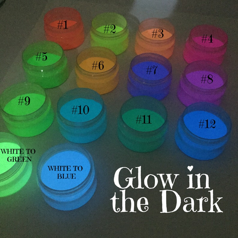 GLOW IN the DARK Fine Glitter Polyester Glitter Solvent Etsy