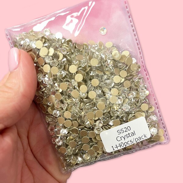 Crystal Gold Foil Glass Flatback Rhinestone
