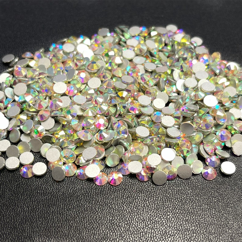 Crystal AB Glass Rhinestone BULK Not-hotfix Choose Size - Etsy