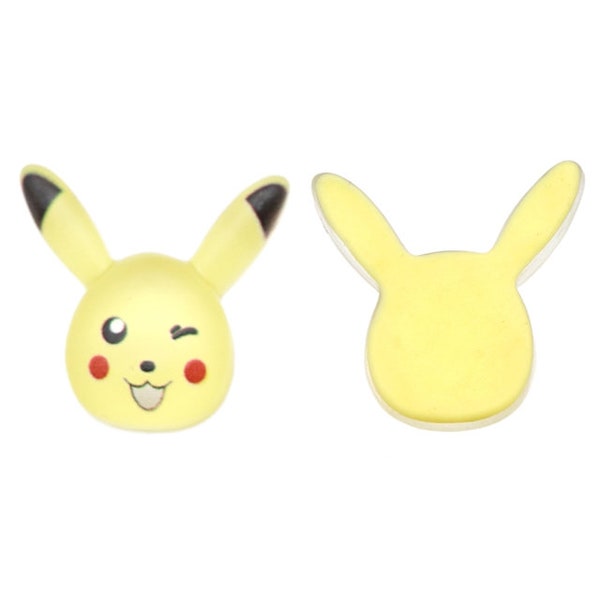 4 Pikachu Cabochons, Kawaii Flatback Cabochon - 2698