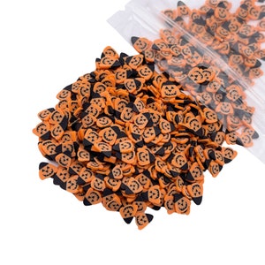 Happy Pumpkin Polymer Clays, Halloween Polymer Clay Slices, Fake Sprinkles, Clay Slices for Nail Art and Slime