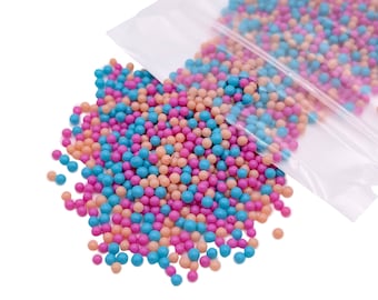 Sunkissed Mix 2mm Caviar Beads, Fake Sprinkles, Jimmies, Sprinkles for Slime and Crafts - NON EDIBLE