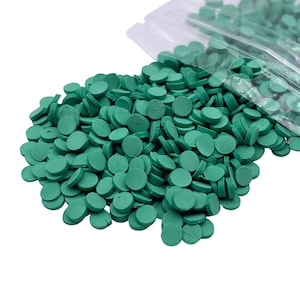Dark Green Polymer Clay Dot Sprinkles, Fake Sprinkles, Clay Slices, Sprinkles for Slime and Crafts, NON EDIBLE