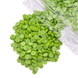 Lime Green Polymer Clay Dot Sprinkles, Fake Sprinkles, Clay Slices, Sprinkles for Slime and Crafts, NON EDIBLE