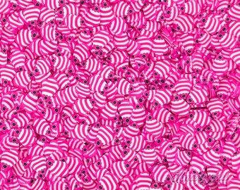 Pink Fish Polymer Clay Sprinkles, Jimmies, Sprinkles for Slime and Crafts