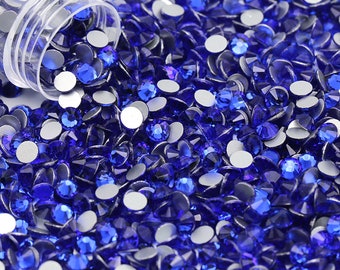 Sapphire Blue Glass Flatback Rhinestone