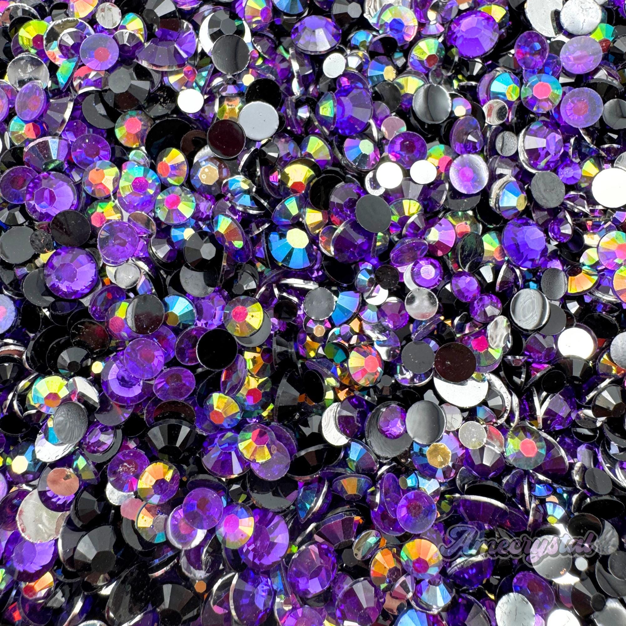 Black Galaxy Resin Rhinestone Mix - Etsy