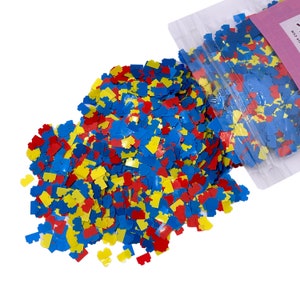 Blocks Shape Glitter, Solvent Resistant, Polyester Glitter, Glitter For Tumblers, Cosmetic Grade Glitter, Glitter For Resin