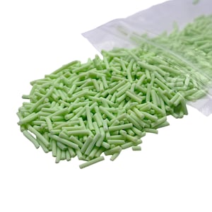 Mint Green Polymer Clay Sprinkles, Fake Sprinkles, Clay Slices, Sprinkles for Slime and Crafts, NON EDIBLE