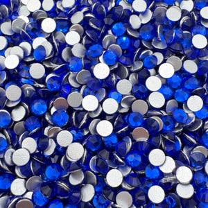Sapphire Blue Glass Flatback Rhinestone