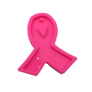 Pink Ribbon Mold, Shiny Mold, Silicone Molds for Epoxy Crafts, Resin Craft Molds, Epoxy Resin Jewelry Making Supplies