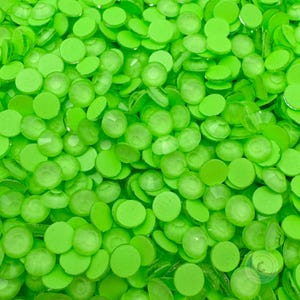 Peridot Neon Glass Rhinestones, Non-Hotfix Rhinestones, Glows Under UV Light Faceted Rhinestones