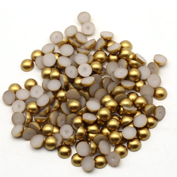 Gold flat back pearls sale