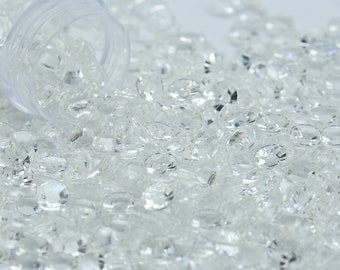 Transparent Flatback Resin Rhinestones 1000pcs, Choose Size and Color 3mm, 4mm or 5mm, Faceted Resin Rhinestones, Not-Hotfix