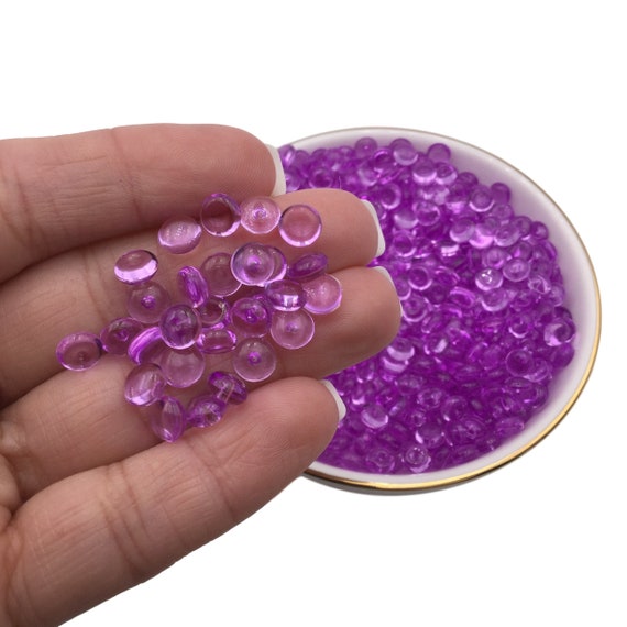 100g Purple Fishbowl Beads Beads for Crunchy Slime Slushie Beads