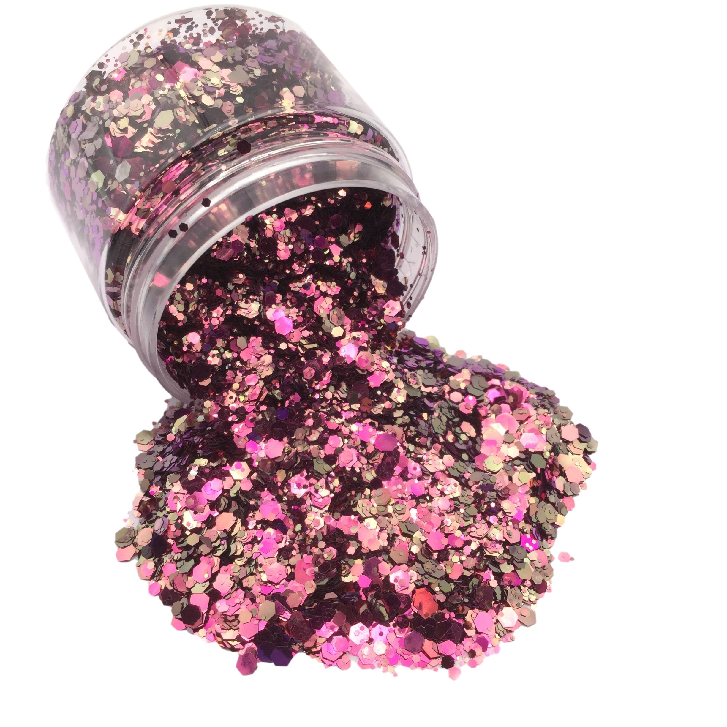 Solvent Resistant Pet Polyester Bulk Chunky Pink Glitter Powder