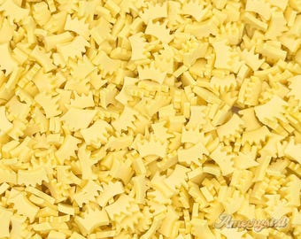Yellow Crown Polymer Clay Slices, Nail Art, Slime Sprinkles