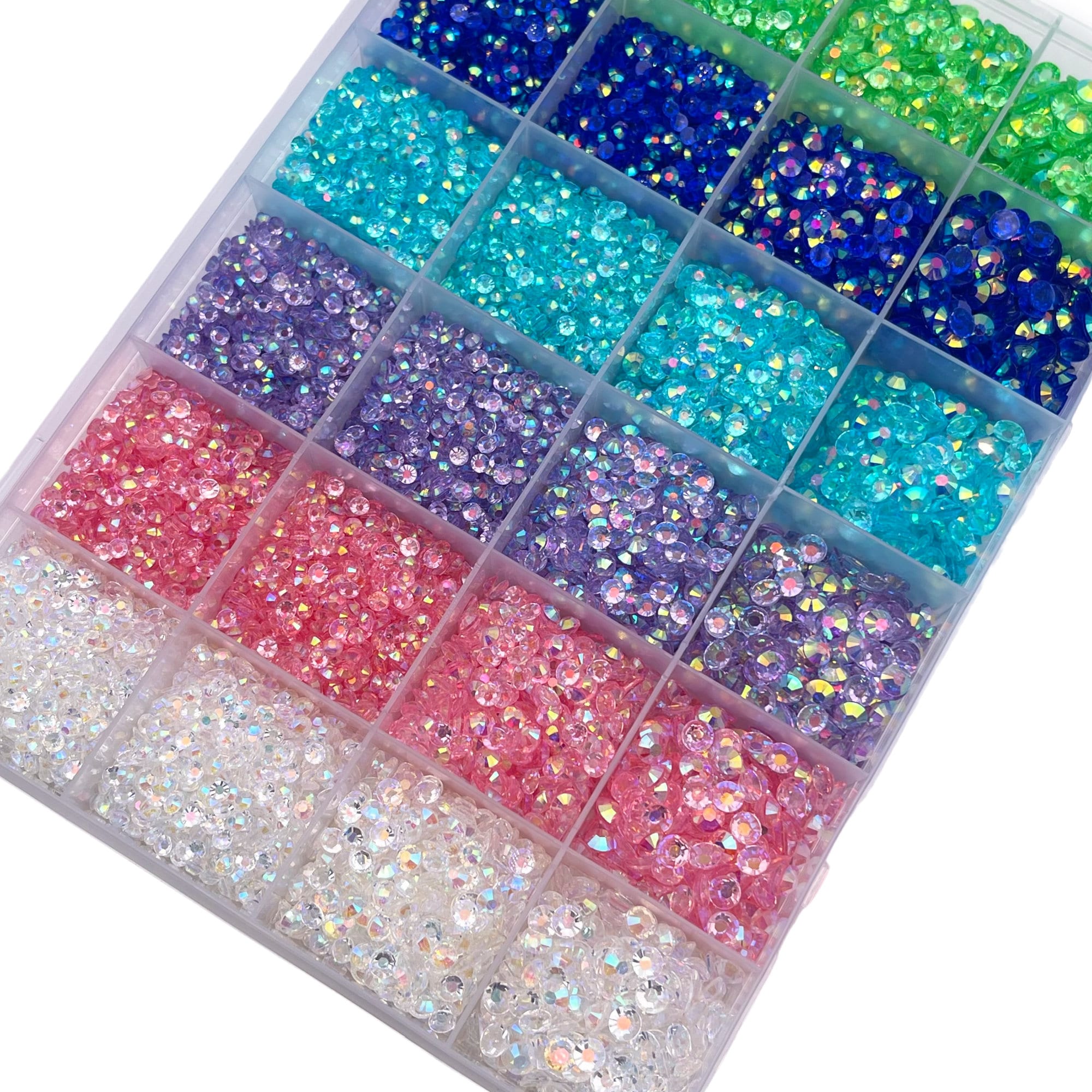 Mixed Color Transparent Rhinestone Box, Starter Bling Kit, Mixed Size ...