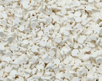 White Bunny Polymer Clay Slices, Easter Polymer Clays, Fake Sprinkles, Clay Slices for Nail Art and Slime