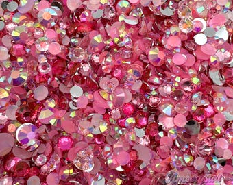 Pink Sweetheart Resin Rhinestone Mix