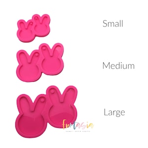 Shiny Bunny Silicone Earring Mold, Shiny Silicone Molds for Epoxy Crafts, Resin Craft Molds, Epoxy Resin Jewelry Making Supplies