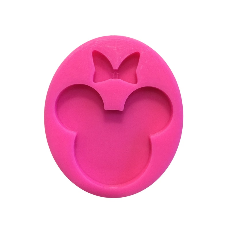 Epoxy Resin Supplies Resin Craft Molds Mouse Head with Bow Resin Mold Shiny Mold Silicone Molds for Epoxy Crafts