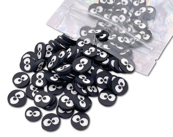 Spooky Eyes Polymer Clay Slices, Halloween Fake Sprinkles, Slime Crafts