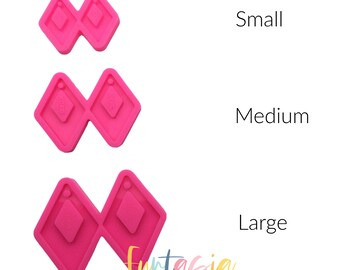 Shiny Diamond Silicone Earring Mold, Shiny Silicone Molds for Epoxy Crafts, Resin Craft Molds, Epoxy Resin Jewelry Making Supplies