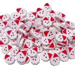 Large Santa Polymer Clay Slices Mix, Christmas Polymer Clay Slices, Fake Sprinkles, Jimmies, Clays for Resin Crafts and Slime